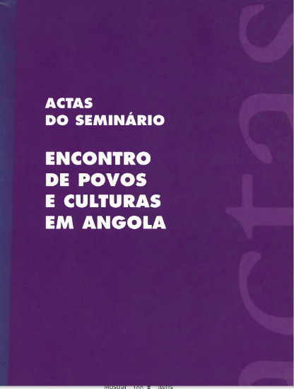 Imagem de Actas  do Seminário encontro de povos e culturas em Angola