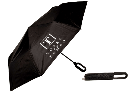 Imagem de Guarda-chuva Retrátil com pega mosquetão-Preto